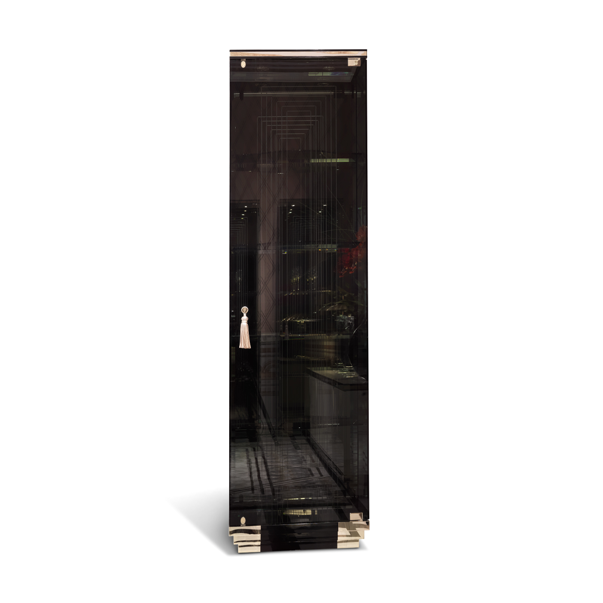 Glass column cabinet