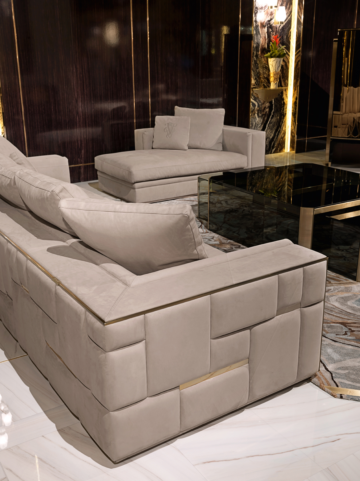 Babylon Sofa, Modular elements, Armchair, Chaise-longue, Low table ...